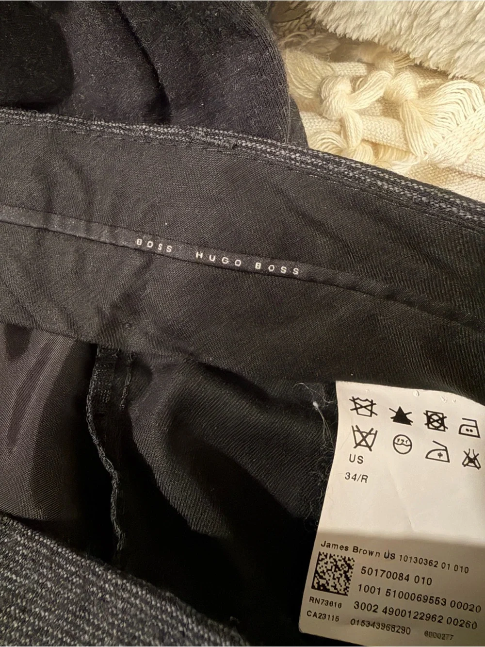 Hugo Boss Men’s Charcoal Gray Dress Pants Size 34R NWOT